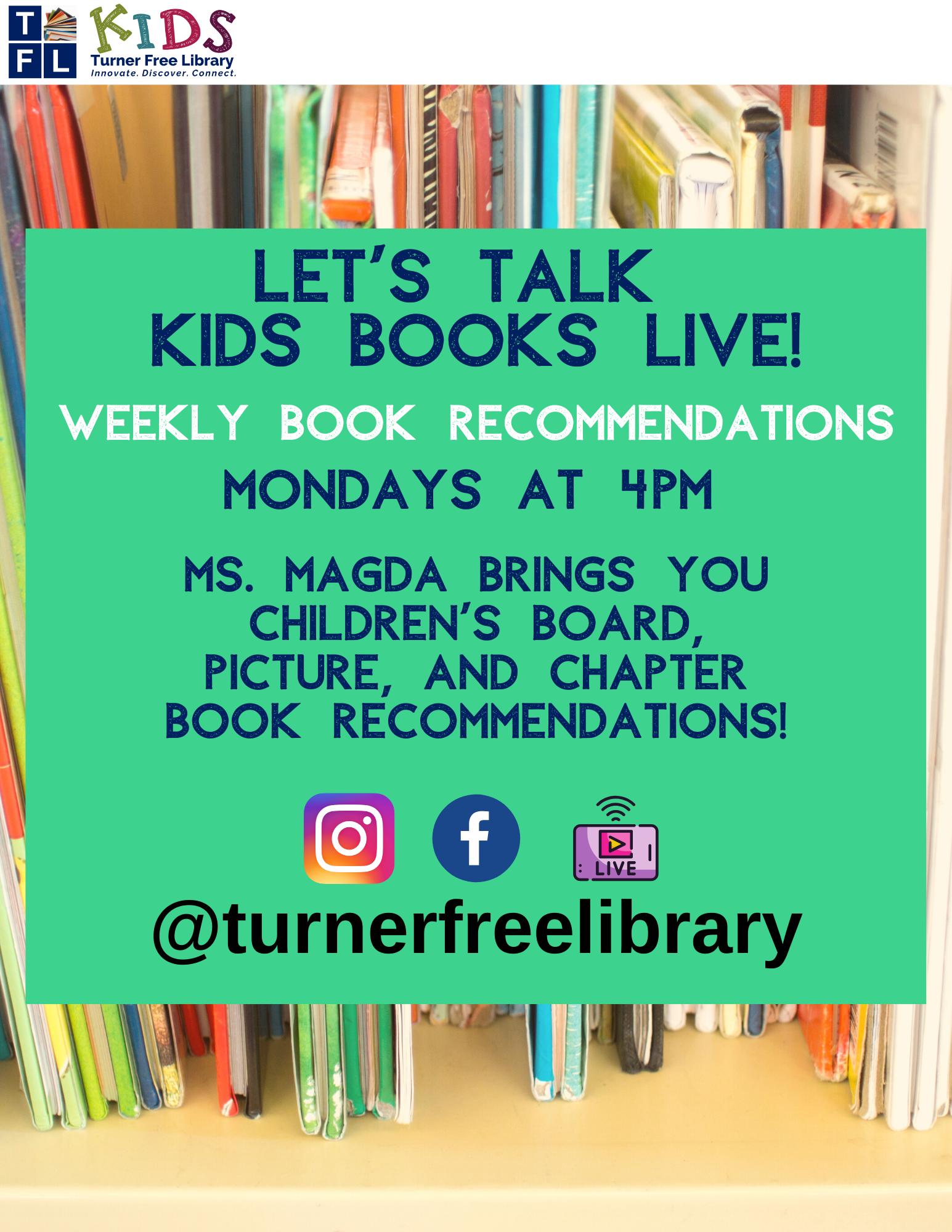 Let's Talk Kids Books Live! Flyer