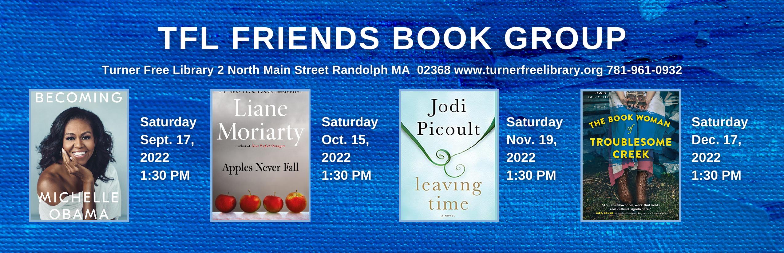 Friends Book Group Sept-Dec 2022
