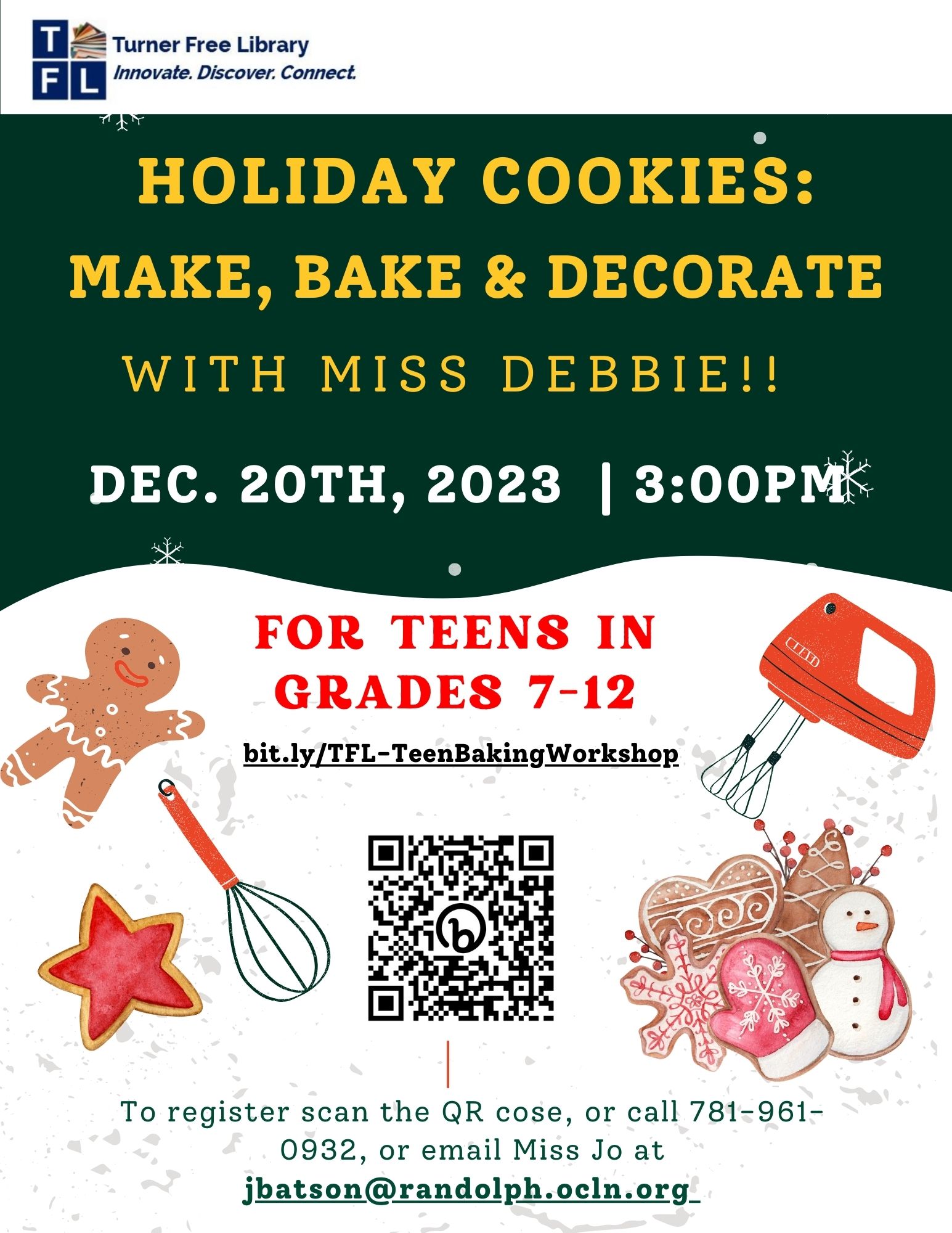 holiday baking flyer