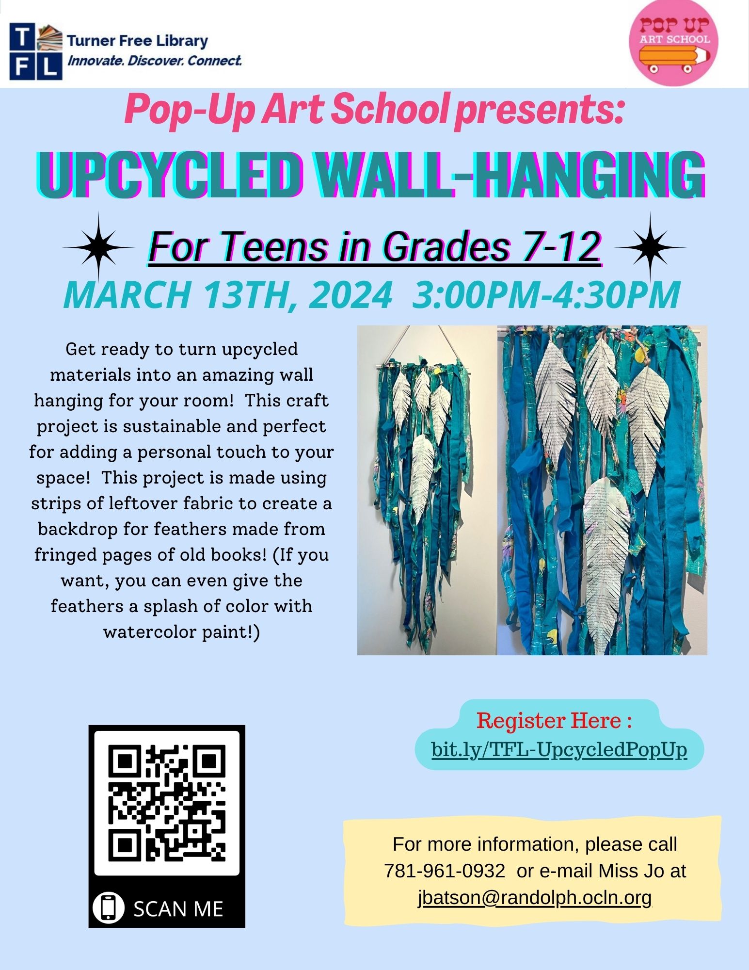 Upcycled craft event flyer