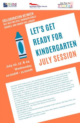 Let S Get Ready For Kindergarten July Family Session Turner Free Library