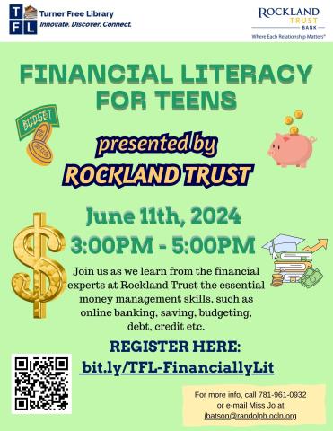 Financial Literacy for Teens flyer