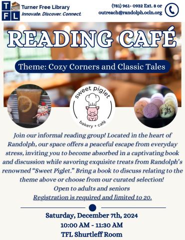 Reading Cafe flyer for December 